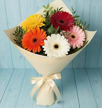 Букет цветов из:  Герберы в Кировский Приморского края