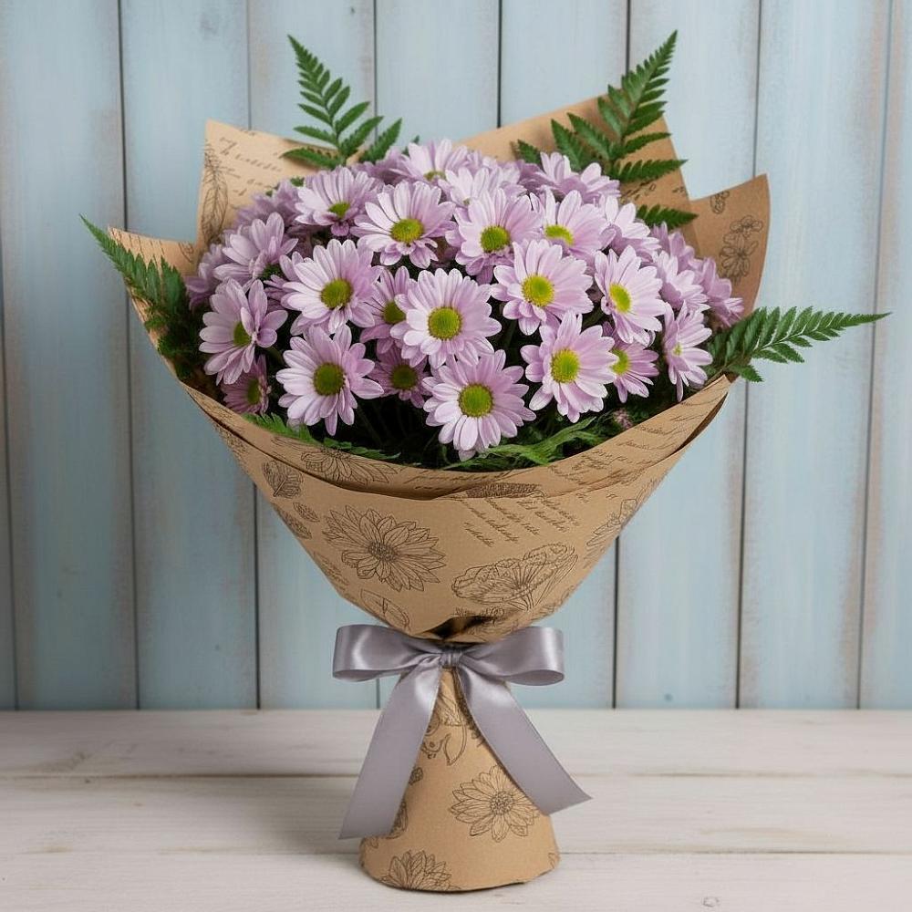 Букет цветов из: Хризантемы в Кировский Приморского края