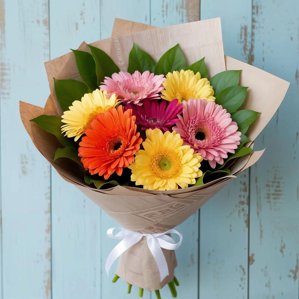 Букет цветов из: Герберы в Кировский Приморского края