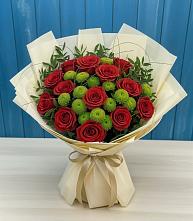 Букет цветов из:  Розы и Хризантемы #REPLACE_PRED# Кировский Приморского края